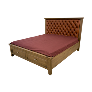 Wholesale Oak Bedroom Set Vietnam Solid Wood <b>Bed</b> Eco-Friendly Multi-Functional Storage <b>Space</b> <b>Saving</b> Home ADELA Brand Modern - Product Image 2