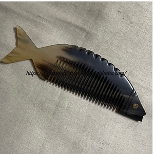 Peigne à cheveux en corne de buffle artisanal, antistatique, à dents larges et lisses, accessoire de toilettage pour barbe et cheveux, artisanat naturel - Product Image 2