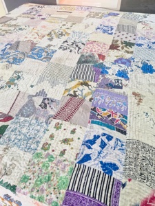 Reversible <b>Indian</b> Cotton Quilted Handmade Old Vintage Kantha Bedspread <b>Quilts</b> Blanket Throw Eco-Friendly Organic All-Season - Product Image 4