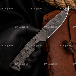 Cuchillo de Caza Hecho a Mano de Acero de Damasco, Hoja Lisa con Punta Caída, Producción Personalizada OEM ODM, Proveedor Mayorista de Fábrica - Product Image 3