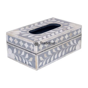 Boîte à mouchoirs de luxe écologique en os incrusté, support décoratif fait main, accessoire de décoration élégant pour la maison Tradebyd - Product Image 2