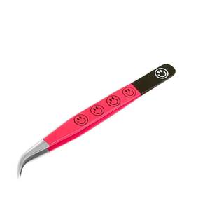 แหนบต่อขนตา Morje Surgical Pink Smile Face ปลายโค้งสแตนเลสสตีล ขนาด 10 มม. สำหรับต่อขนตา - Product Image 4