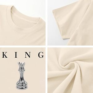 Camiseta de ajedrez King para hombre, camisetas gráficas de diseñador, camisetas estampadas para hombre, camiseta urbana con letras, ropa de calle - Product Image 6