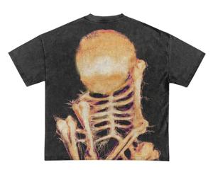 Camiseta personalizada 100% algodón con serigrafía, estilo vintage, lavado a la piedra, oversize y corta para hombre - Product Image 4