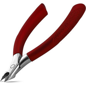 Coupe-cuticules de qualité supérieure, manche en plastique rouge, acier inoxydable, pour usage domestique et professionnel. - Product Image 1