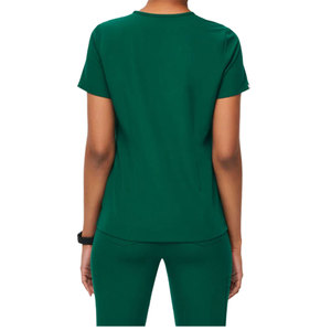 Tenues d'hôpital pour femmes en tissu tissé à manches courtes, avec détection d'aiguilles et fusion sans couture, en stock - Product Image 2