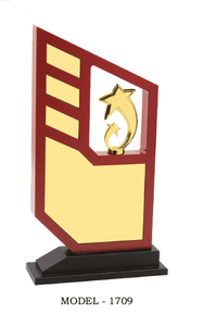 Wooden memento ideal for recognition and appreciation Durable Metal <b>Trophy</b> with Premium Finish for Corporate Events, Sports. - Product Image 5