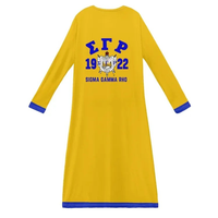 Robe à manches longues Sigma Gamma Rho pour femmes, vêtements de sororité grecque, robe décontractée tendance, col rond, confortable, vente en gros personnalisée