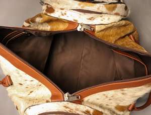 Sac de voyage de week-end en cuir véritable de qualité supérieure, fermeture à glissière, léger, grande capacité, sangle réglable LHODB-0137 - Product Image 6