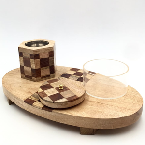 Hot Selling Sandalwood Bakhoor Burner Set with Tray Modern Design Tea & Candy Scent Home <b>Decor</b> - Product Image 6