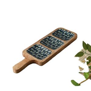 Meilleure qualité forme personnalisée en bois Dessert et dattes plateaux de service ustensiles de cuisine élégants plateaux à collation - Product Image 1