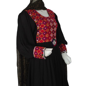 Abito tradizionale afghano da donna, a maniche lunghe, ricamato a mano, abito lungo culturale, elegante e modesto, per donna. - Product Image 3