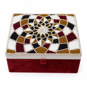 Caja de Joyería con Cuentas de Mandala Hecha a Mano, Estuche de Almacenamiento de Joyas de MDF con Arte Geométrico, Suministro al por Mayor de Fábrica Personalizado - Product Image 2