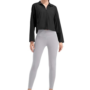 Veste de jogging et de yoga confortable ZYLO INDUSTRIES pour femmes, extensible dans quatre directions, fermeture éclair intégrale, haut de sport, fitness, manches longues, col roulé - Product Image 2