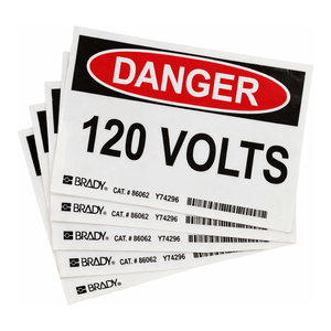 Etiqueta Autoadhesiva de Plástico de 120 Voltios para Áreas de Riesgo Eléctrico - Product Image 2