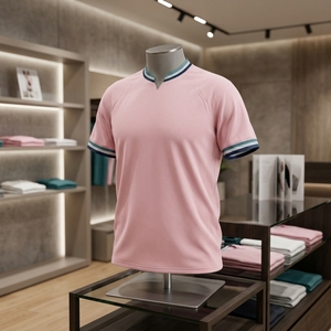 Camiseta Deportiva Informal para Hombre, Transpirable, de Secado Rápido, Ropa Deportiva, Cuello en V, Manga Corta, Top de Moda para Fitness - Product Image 4