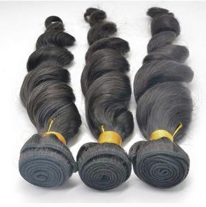 Paquetes de cabello humano sin procesar Remy indio económico Extensiones de cabello de calidad sin procesar de onda natural y recta suelta de doble trama - Product Image 3