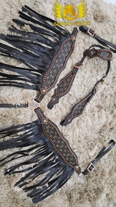 Selle Western de Luxe en Cuir Véritable Légère et Durable avec Collier de Poitrine et Têtière pour Cheval – Prête à l'Expédition - Product Image 4