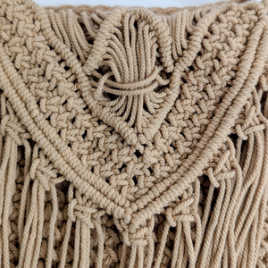 JNC Macrame Handmade Boho Macrame Crossbody Flap Bag with Zipper Unisex for Beach Picnic Everyday - Product Image 4