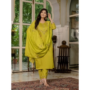 Ensemble élégant pour femmes, Kurti, pantalon et dupatta droits - Product Image 5
