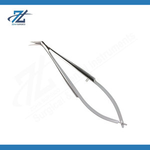 Yasargil Micro Scissors Bayonet Shape <b>Precision</b> Microsurgery Instrument High Grade Stainless Steel Reusable Surgical <b>Tool</b> - Product Image 3