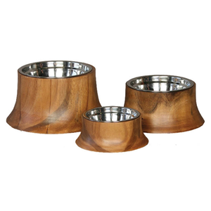 Bol pour chien en bois naturel, métallique, grand format, écologique, imperméable, design moderne - Product Image 6