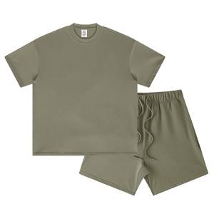 Wholesale 2 Piece Cotton Men's Summer <b>Sets</b> Casual Streetwear Short <b>Sets</b> for Men - Product Image 1