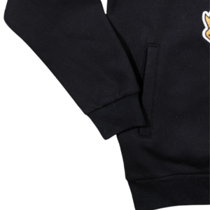 Sudadera con Capucha Negra de Invierno para Mujer, Bordado Verde Chenille, Sororidad Griega, Premium, Suave, Ecológica, Casual y Elegante - Product Image 6