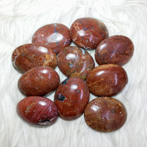 Wholesale 45x35x15mm Natural Red Jasper Palm Stone Gemstones High Quality Indonesian Healing <b>Crystals</b> Polished Handicrafts - Product Image 2