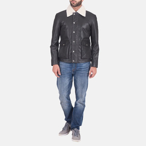 Veste en cuir véritable pour homme de haute qualité, style décontracté chic, en cuir de cheval, nouvelle veste de moto pour homme - Product Image 6
