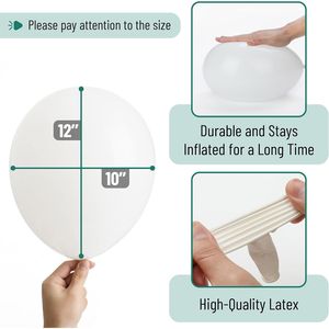 Palloncini per Feste da 12 Pollici, Confezione da 54, Neri, Bianchi e Dorati con Coriandoli per Celebrazioni di Compleanno - Product Image 3