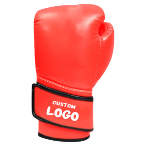 Gants de boxe en cuir synthétique gris unisexe, pack mat, fabrication sur mesure OEM, gants d'entraînement MMA, sangle de poignet réglable, 12 oz, anti-humidité - Product Image 5