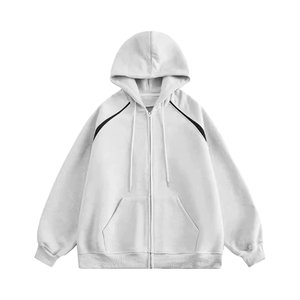 Sweat-shirt à capuche unisexe avec logo personnalisé, impression sérigraphique, impression numérique, impression en relief, fermeture éclair, 100% coton, molleton/tissu éponge français - Product Image 1