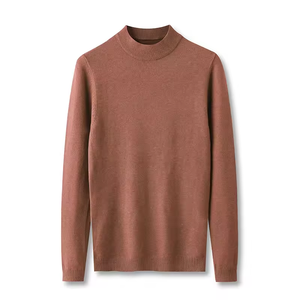 Pull en tricot pour homme, col montant à manches longues, pull décontracté avec logo personnalisé pour l'automne, l'hiver et le quotidien - Product Image 5