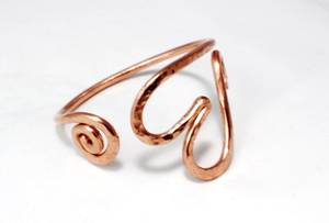 Elegant Solid <b>Copper</b> Cuff Bracelet for Women Featuring Modern Adjustable Die Casting Fashion Jewelry Design - Product Image 6