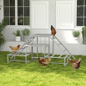 Giocattoli di posatoio di pollo con supporto in legno scale piattaforme Coop accessori per 10-15 polli attrezzature per zootecnia - Product Image 2