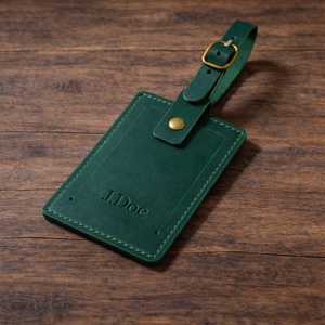 Custom Full Grain Leather Luggage <b>Tags</b> Privacy Cover Suitcase <b>Name</b> <b>Tags</b> Personalized Travel Bag <b>Tags</b> New LMP-0264 - Product Image 1
