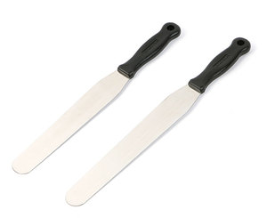 ไม้พายสแตนเลสเกรดอาหาร ด้ามจับสีดำ ขนาด 19 ซม. สำหรับปาดครีมเค้ก ตกแต่งอาหาร - Product Image 3