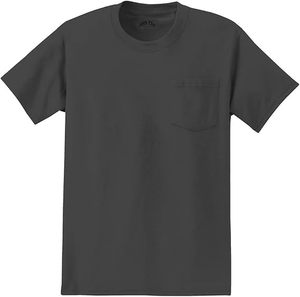Camiseta Personalizada para Hombre, 100% Algodón, con Bolsillo, Manga Corta, Cuello Redondo, Corte Regular, Tejido de Punto, Informal, con Serigrafía - Product Image 1