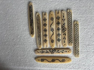 Palancas de Hueso Rayadas Talladas a Mano, Ecológicas y Personalizadas para Manualidades y Tiendas de Suministros de Tejido, para Reventa - Product Image 5