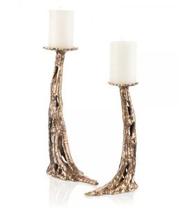 Modern <b>silver</b> cylinder candle holder with white marble base unique home decor tabletop centerpiece luxury candle accessory - Product Image 5