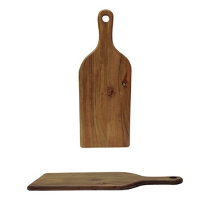 Planche à découper rectangulaire de luxe personnalisée en bois d'acacia et de manguier, faite à la main, pour cuisine, en bambou, couleur marron unique - Product Image 1