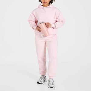 Custom Logo Women's Wholesale Winter Jogger & Hoodies Sweatsuit <b>Set</b> Plus Size Two Piece High Street Style Tracksuit At Low Price - Product Image 5