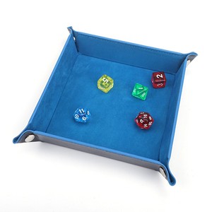 Plateau de rangement pliable personnalisé en cuir PU et velours pour <span class=keywords><strong>bijoux</strong></span> et dés, avec logo sur mesure - Product Image 2
