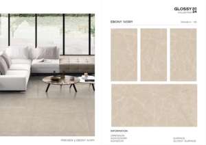 Azulejo de Porcelana Brillante de Gran Formato de Lujo 600x1200, Superficie Pulida Premium para Paredes y Pisos, Uso en Diseño Interior y Exterior - Product Image 6