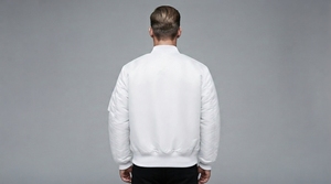Veste bomber pour homme Greek Wear Sorority Products, fermeture éclair intégrale, poignets côtelés, vêtements d'extérieur décontractés - Product Image 3