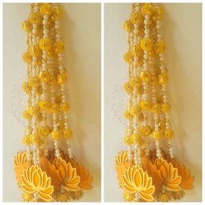Conjunto de Adornos Colgantes de Cuentas de Loto Hechos a Mano en Jaipur, Tradicionales, de 10 y 20 Pulgadas, Decoración Festiva para Puerta, Decoración para Bodas - Product Image 4