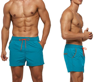 Vêtements et accessoires pour hommes : Short de bain uni à séchage rapide, style urbain, taille élastique en maille, pour le surf et la plage, OEM - Product Image 3