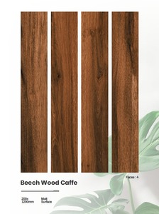 กระเบื้องลายไม้บีชพรีเมียมสีน้ำตาลกาแฟ ขนาด 200*1200 มม. ผิวด้านลายไม้ธรรมชาติ - Product Image 1