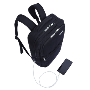 Elegant Water-Resistant Laptop <b>Backpack</b> for Business <b>Computer</b> Bag with Gold-Tone Hardware and Anti-Theft Hidden Pocket - Product Image 2